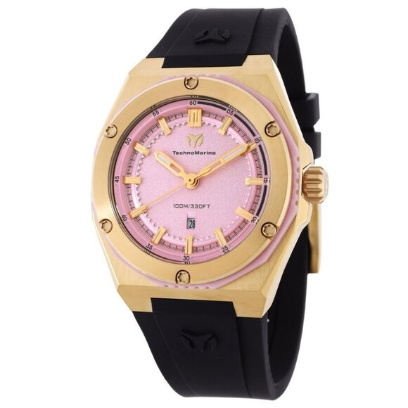 FX04302B NWT Technomarine Fashion Ladies Quartz Plastic and Stainless Steel Auth - Picture 1 of 3